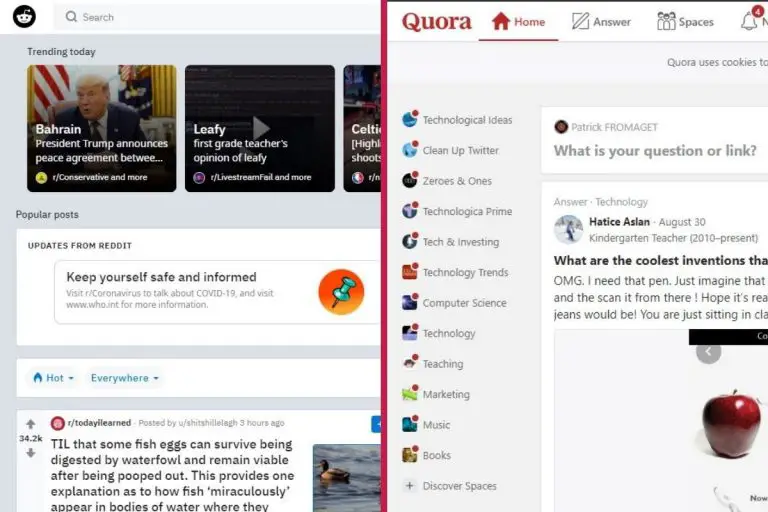 What is the Difference between Quora and Reddit?