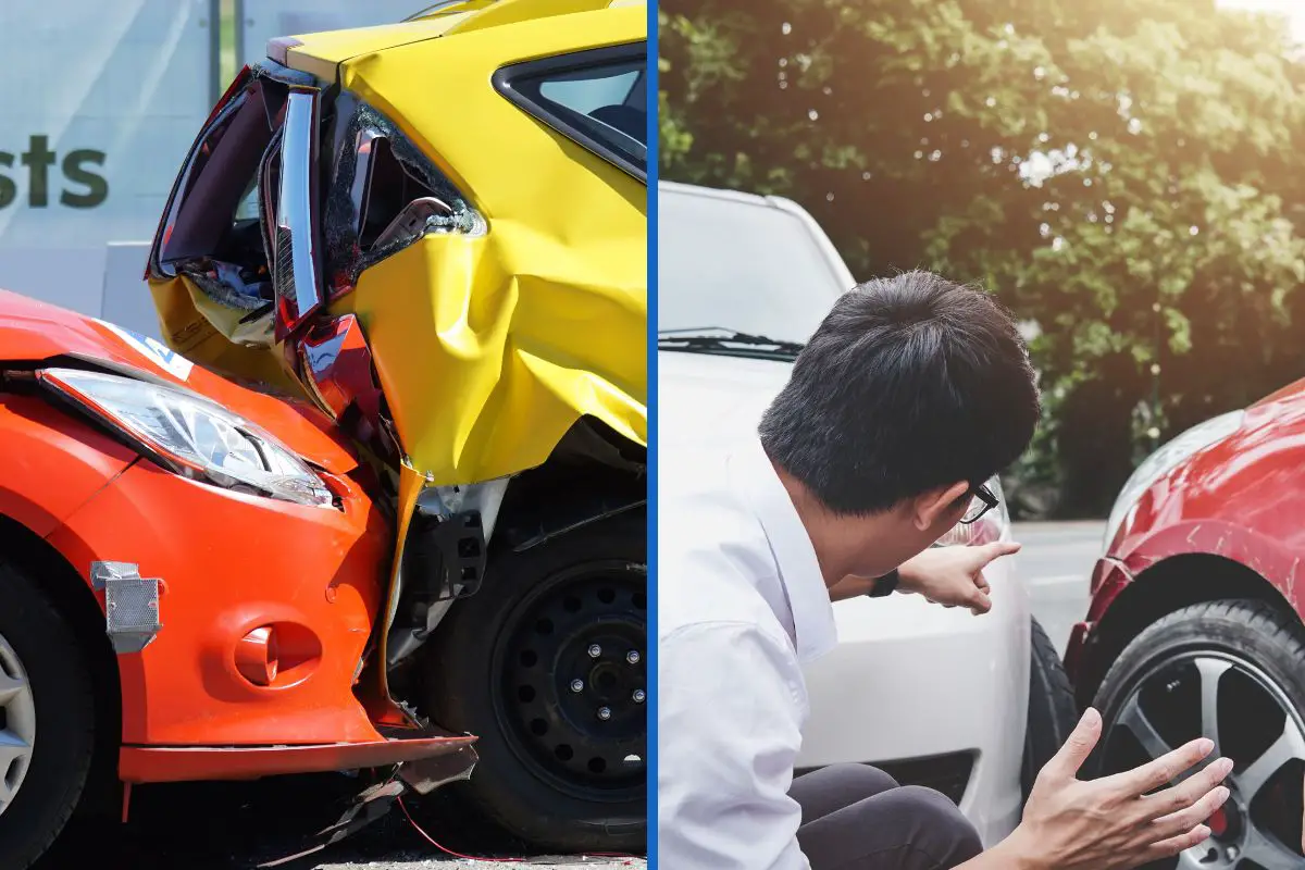 difference car and accident